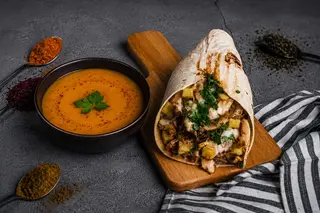 Kebab de Pui + Supa de Linte