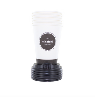 Բաժակներ թղթե, մեծ մեկանգամյա օգտագործման «El Cafeh» 6հատ