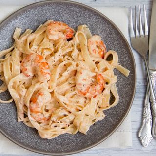 Паста "Фетучини" с креветками