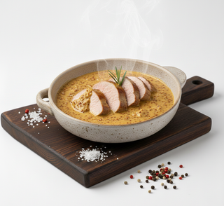 Maiale in salsa di senape