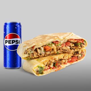 Crunchwrap junetina + Pepsi 0.33l