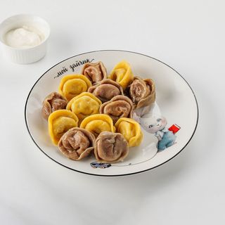 Пельмени цветные