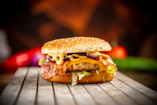 American Chicken Burger Menu 450 g