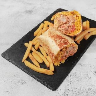 Burrito Carne Picada (incluye patatas fritas)