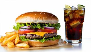 Chicken stick burger