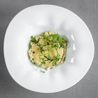 Різотто з еспумою з білих грибів(360г)