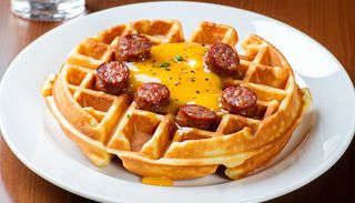 Gaufres Au Saucissons Et Au Fromage