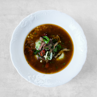 Zupa z policzkami wołowymi