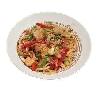 Yaki udon con langostino y verdura