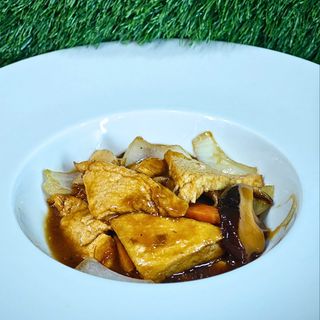 Tofu in salsa d'ostrica