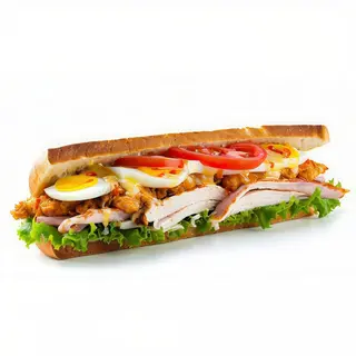 Bocadillo de pollo mechado especial