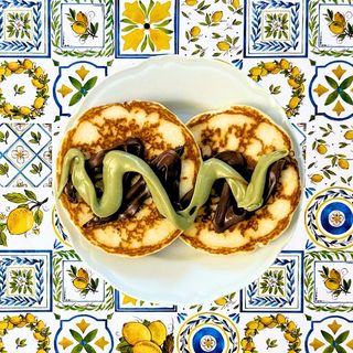 Double pancakes con Nutella® e pistacchio