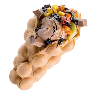 Bubble Waffle Gofre De Dulce De Leche