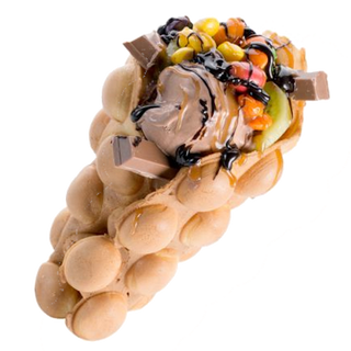 Bubble Waffle Gofre De Dulce De Leche