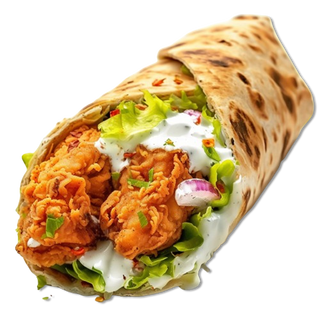 Wrap Golden Fried Chicken & Fries