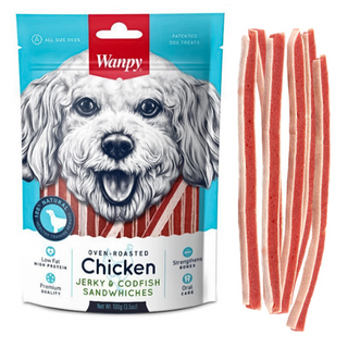 Wanpy СЕНДВІЧ СМУЖКИ КУРКА з ТРІСКОЮ, 100гр