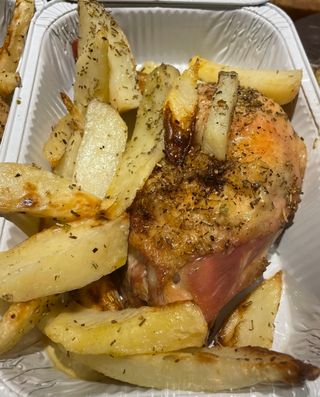 Coscetta di pollo con patate