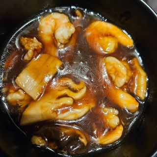 Gambas Con Bambú Y Setas
