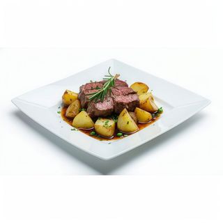 Plato con Carne y Patatas