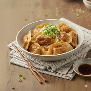 Pržene knedle sa govedinom i lukom牛肉洋葱煎饺