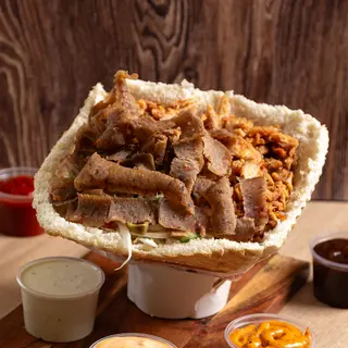 Kebab w bułce samo mięso