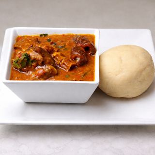 Ogbono Soup with Swallow and 2 Beef or Fish