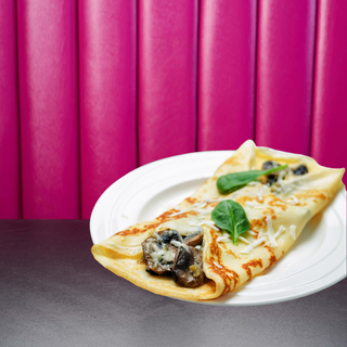 Creamy Mushroom & Cheese ( gaufre ou crêpe)