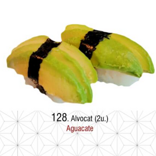 128. Nigiri de aguacate 