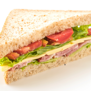 Ham, Bacon, Egg and Cheese Sandwich 