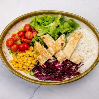 Poke bowl grilled chicken