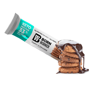 Born Winner KETO პროტეინის ფილა ორცხობილა & შოკოლადი 2x30გ.