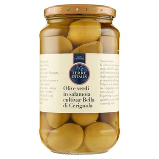 Terre d'Italia Olive verdi in salamoia cultivar Bella di Cerignola 530 g - 6392