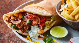 Kebab completo con queso