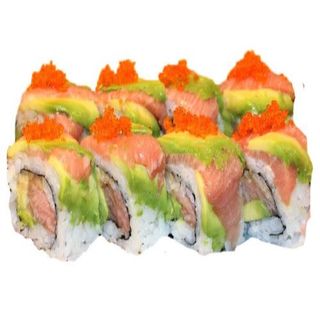 Uramaki toro, tobiko y aguacate