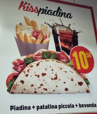 Menù Kiss piadina