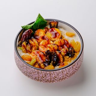 Каша овсяная с обжаренным бананом на гриле