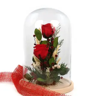 Cúpula con dos rosa