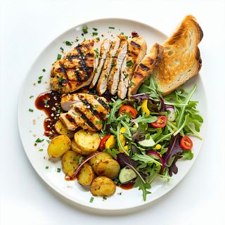 Plato De La Casa Con Pollo Y Patatas