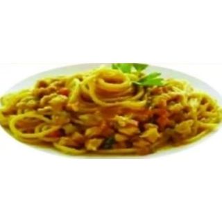 Tallarines Con Pollo, Salsa De Curry Y Patatas