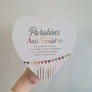 Coração Grande "Parabéns"