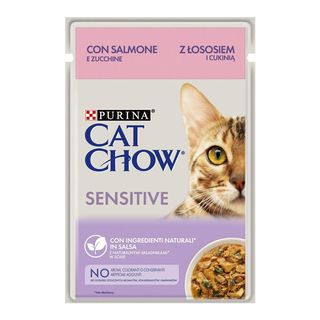 CAT CHOW Sensetive. З лососем та цукіні в желе, 85г