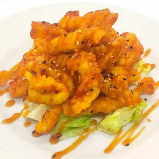 56. Pollo frito con salsa teriyaki
