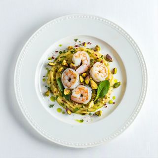 Busiata pistacchio di bronte e gamberi