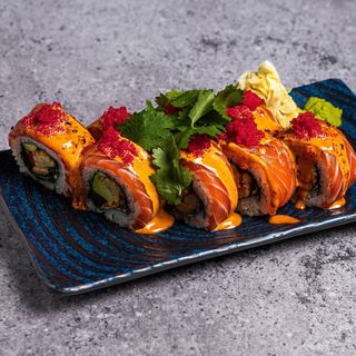 Рол Том-Ям з креветками, лососем та тунцем  275г