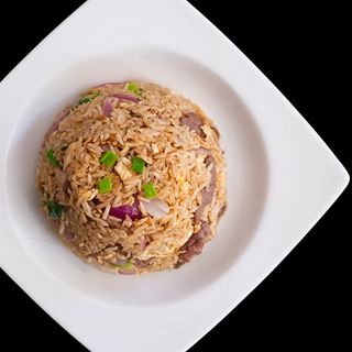 Arroz frito con ternera