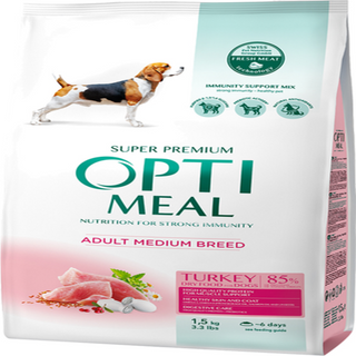 OptiMeal для середніх порід з індичкою 1.5 кг