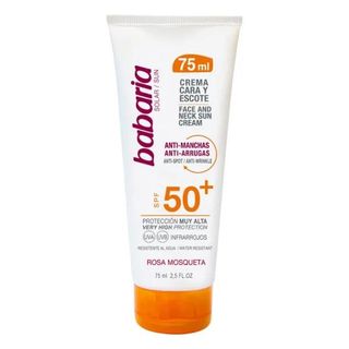 Crema Facial Solar Antimanchas Rosa Mosqueta F-50  Babaria  75 Ml.