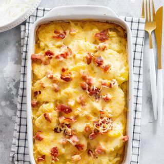 Plato gratinado de kebab