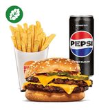 Plant-Based Double Cheeseburger Meal