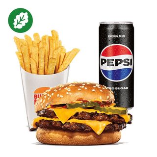 Plant-Based Double Cheeseburger Meal